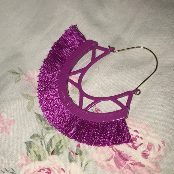 BAUBLEBAR Fringe Drop Earrings - 2.75" Hoops NEW - Picture 5 of 5